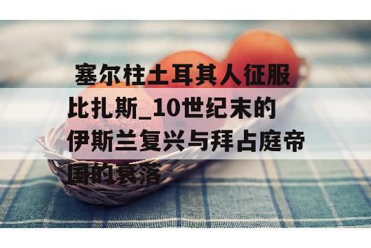  塞尔柱土耳其人征服比扎斯_10世纪末的伊斯兰复兴与拜占庭帝国的衰落